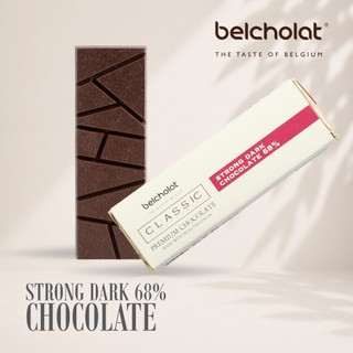 Thanh Socola đen BA Belcholat Chocolate strong dark 68% ca cao vị đắng đậm đà, ăn vặt tiện lợi