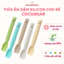 Thìa ăn dặm Cocobear, Thìa ăn dặm silicone nhiều màu tiện dụng cho bé từ 5m