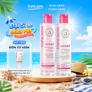 Combo Nước Tẩy trang và Sữa Rửa mặt Topicrem Gentle dành cho da khô, da nhạy cảm 200ml - Skin Studio