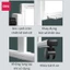 Bảng Từ Trắng Hai Mặt DELI 180x90cm, Bảng Flipchart Chữ H Điều Chỉnh Cao Thấp 360 Độ Khung Kim Loại