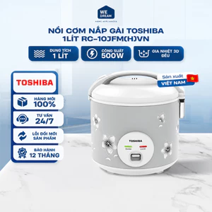 Nồi Cơm Nắp Gài Toshiba RC-10JFM(H)VN 1L - Hàng Chính Hãng