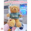 Teddy Áo Len Xanh Thêu Tên Theo Yêu Cầu Size 30cm & 40cm – Gấu Bông Cao Cấp Làm Quà Tặng Ý Nghĩa