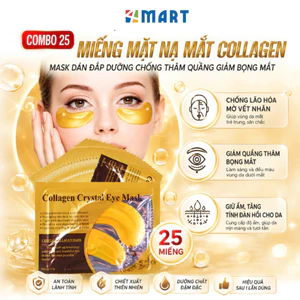 Combo 25 Miếng mặt nạ mắt collagen vàng Hàn Quốc, mask dán đắp dưỡng chống thâm quầng giảm bọng mắt.