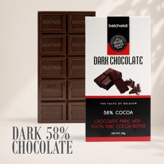 Socola Thanh Đen Belcholat 58% Cacao 100g Dark Chocolate Belcholat đắng dịu Quà tặng cao cấp L2