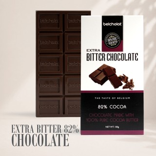 Socola Thanh Đen 82% Cacao 100g Extra Bitter Belcholat Rất Ít Ngọt cacao đậm Quà Tặng Chocolate L2