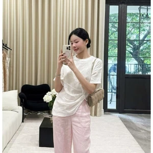𝗠𝗶𝘀𝘀 𝗟𝗶𝗻𝗲𝗻 - Áo Linen TƯNG PRE cổ tròn xoắn eo