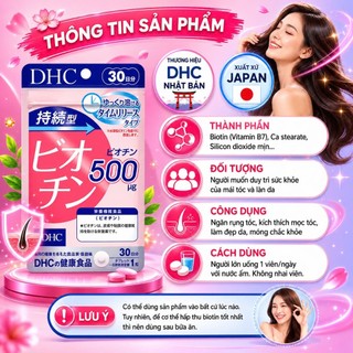 Viên uống Biotin DHC Nhật Bản ngăn ngừa rụng tóc và kích thích mọc tóc gói 30 ngày