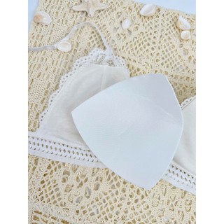 ÁO LÓT REN Kiểu Dáng Bralette Nữ Tính Không Gọng Đệm Ngực Nâng Đỡ Tự Nhiên Màu Trắng Kem ALR01