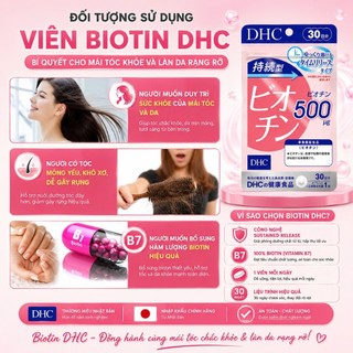 Viên uống Biotin DHC Nhật Bản ngăn ngừa rụng tóc và kích thích mọc tóc gói 30 ngày
