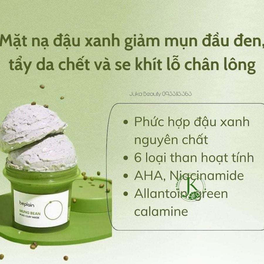 Mặt nạ đất sét BEPLAIN X LeoJ giảm mụn đầu đen, se khít lỗ chân lông nhìn tự nhiên sạch sâu 120ml
