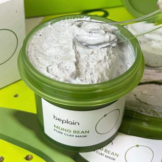 Mặt nạ đất sét Beplain Mung Bean Pore Clay Mask 120ml đậu xanh se khít lỗ chân lông giảm mụn đầu đen