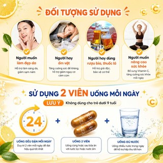 Viên uống bổ sung Vitamin C DHC Nhật Bản giúp sáng da mờ thâm tăng cường đề kháng gói 30 ngày