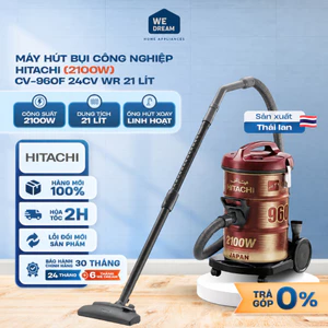 Máy Hút Bụi Công Nghiệp Hitachi CV-960F 24CV(WR) 2100W 21L - Hàng Chính Hãng