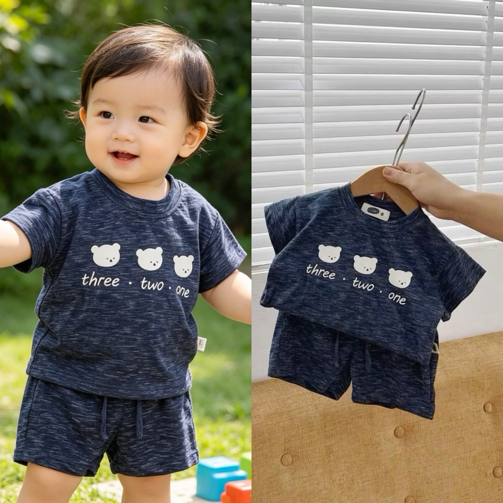 Bộ Cộc Tay Bé Trai Beemo Mùa Hè Thoáng Mát Nhiều Mẫu Size 80-130 (9-24kg)
