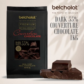 Socola Đen Couverture Belcholat 55% Cacao 100% Bơ Cacao Làm Bánh Ganache Bonbon Nhúng dâu Phủ Bánh