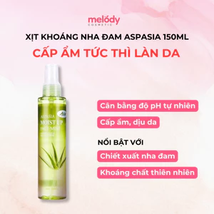 Xịt khoáng Nha Đam Cấp Ẩm Aspasia Hàn Quốc 150ml, Cân Bằng pH, Làm Dịu Da Kích Ứng, Dùng Hàng Ngày, Makeup