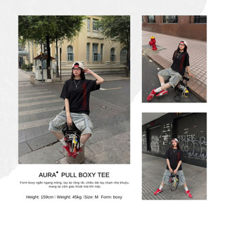 Áo thun Aura✦ PULL form BOXY Tee 100% Cotton Unisex T-shirt