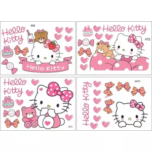 Set Decal Hello Kitty A4 Dán Xe Máy, Ô Tô – Chống Nước