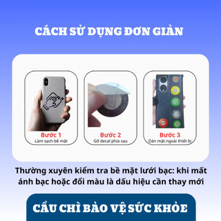 [Mẫu Vip] Miếng Dán G9 Chống Bức Xạ & Chống Cháy Nổ Điện Thoại Khi Sạc Chính Hãng Viện Khoa Học