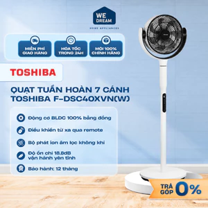 Quạt Tuần Hoàn Toshiba F-DSC40XVN(W) 15W - Hàng Chính Hãng