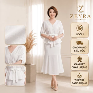 Đầm Lụa Công Sở Nữ ZEYRA Cổ Sơ Mi Tay Ngắn Dập Ly Sang Trọng Thanh Lịch - Đầm Dáng Xòe Plissé Tôn Dáng [Nhiều Màu]