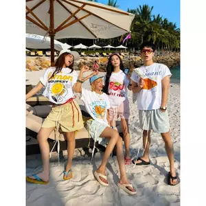 Áo Thun Du Lịch Mùa Hè Summer Escape Form Thường Cotton Mềm Mát Đi Biển Team Building