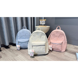 [LM2583] Balo Da Nhung Thỏ Tai Dài Hello Kitty Thêu Hình Đi Học Size 40 Tặng Kèm Móc Charm Kitty Cho Học Sinh Sinh Viên