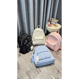 [LM2583] Balo Da Nhung Thỏ Tai Dài Hello Kitty Thêu Hình Đi Học Size 40 Tặng Kèm Móc Charm Kitty Cho Học Sinh Sinh Viên
