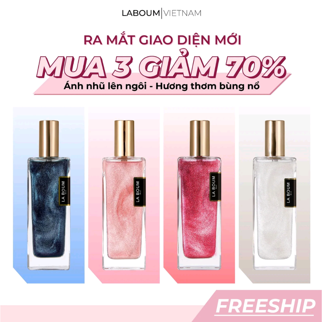 Nước Hoa LABOUM Unisex 50ml First Sight Lưu Hương Lâu Có Nhũ Lấp Lánh Sang Trọng