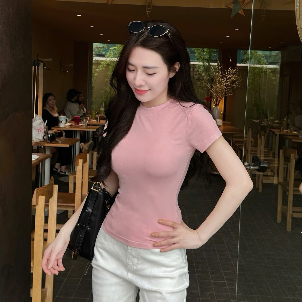 Áo Cộc Cổ Tròn Cocolen - Chất Liệu Cotton Rib Hàn Dày - Cao Cấp Co Giãn Thoáng Mát - Mặc 4 Mùa #A060