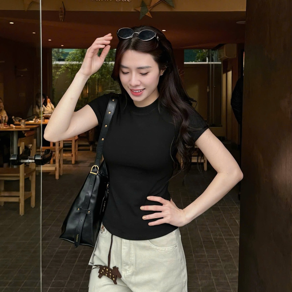 Áo Cộc Cổ Tròn Cocolen - Chất Liệu Cotton Rib Hàn Dày - Cao Cấp Co Giãn Thoáng Mát - Mặc 4 Mùa #A060