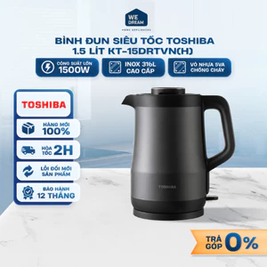 Bình Đun Siêu Tốc Chống Tràn Toshiba KT-15DRTVN(H) 1.5L - Hàng Chính Hãng