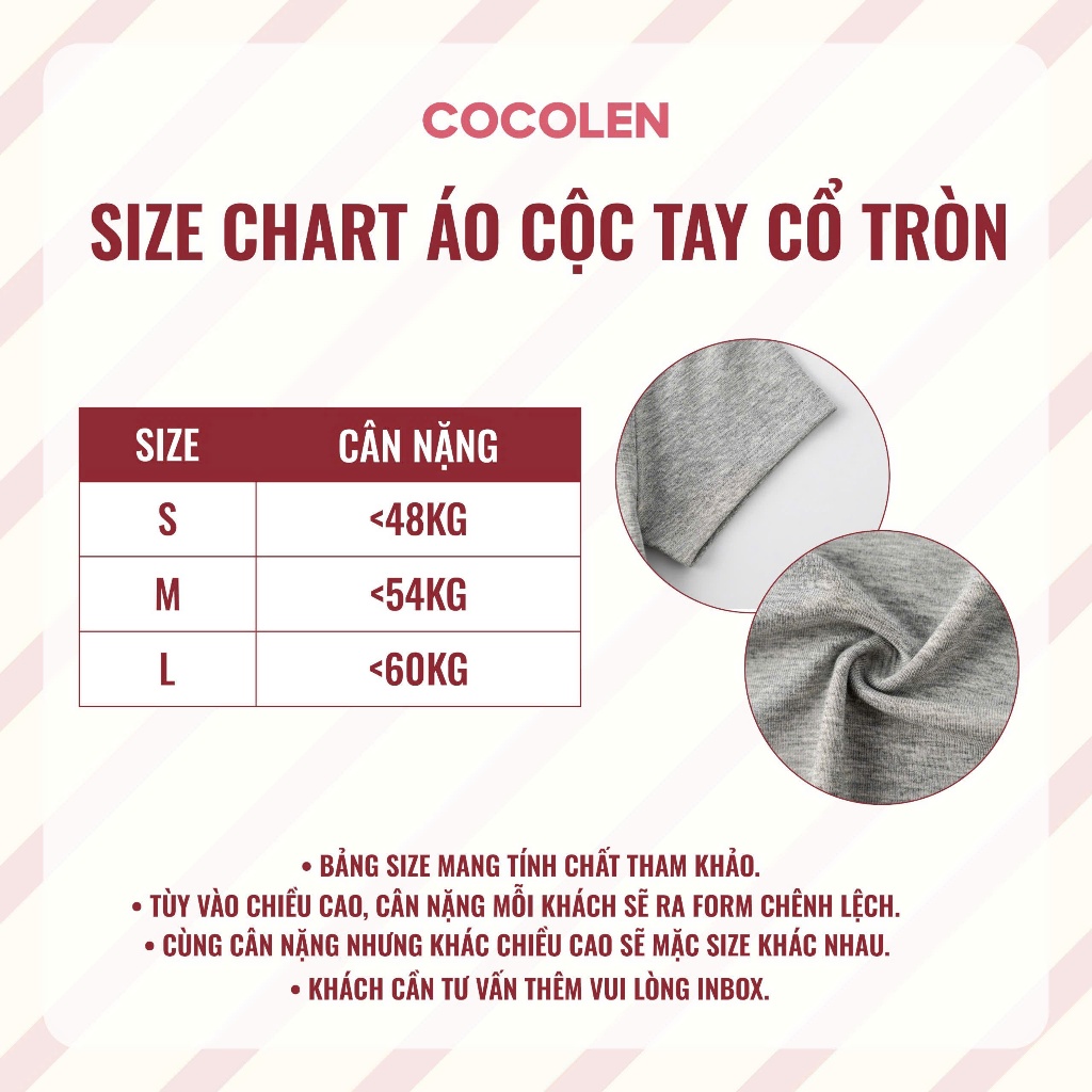 Áo Cộc Cổ Tròn Cocolen - Chất Liệu Cotton Rib Hàn Dày - Cao Cấp Co Giãn Thoáng Mát - Mặc 4 Mùa #A060