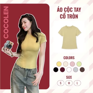 Áo Cộc Cổ Tròn Cocolen - Chất Liệu Cotton Rib Hàn Dày - Cao Cấp Co Giãn Thoáng Mát - Mặc 4 Mùa #A060