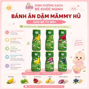 Bánh Ăn Dặm Hũ Mămmy Vị Trái Cây Và Rau Củ Hỗ Trợ Tiêu Hóa Cho Bé Từ 6M+.