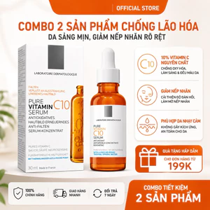 Combo 2 Serum Pure Vitamin C10 30ml Dưỡng Da Sáng Mịn Đều Màu Chính Hãng