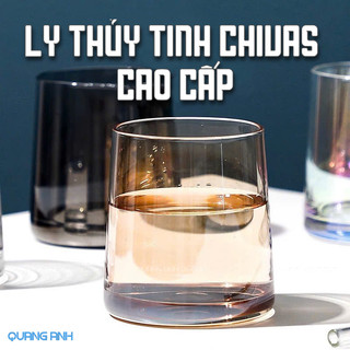 SET 6 Ly Thủy Tinh CHIVAS Dáng Trụ Miệng Tròn Cao Cấp | Ly Thủy Tinh Đẹp Chuyên Dụng Cho Quán Bar