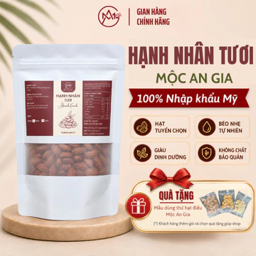 Hạt Hạnh Nhân Mộc An Gia Xuất Khẩu Mỹ, Vị Béo Nhẹ Tự Nhiên, Phù Hợp Với Người Ăn Kiêng, Không Chất Bảo Quản