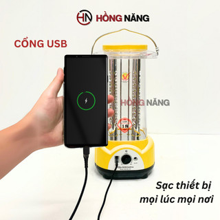 Đèn sạc tích điện đa năng Honjianda HJD-322 LED, thời gian chiếu sáng lên đến 30H, Tích Hợp Cổng Sạc USB