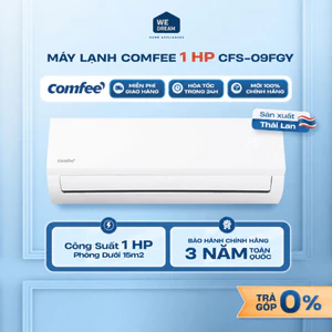 Máy Lạnh Comfee 1.0 HP CFS-09FGY | Làm Lạnh Nhanh Hyper Tech | Hàng Chính Hãng