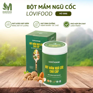 Bột Mầm Ngũ Cốc Grainlife Lovifood 500g, Ngũ Cốc Dinh Dưỡng Ăn Chay Healthy Thực Dưỡng
