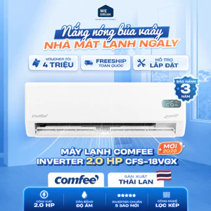 Máy Lạnh Comfee Inverter 2.0 HP CFS-18VGX | Tiết Kiệm Điện E-Max | Hàng Chính Hãng