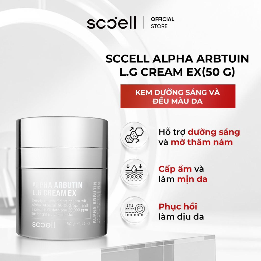 Kem Dưỡng Sáng Và Đều Màu Da SCCELL - Dưỡng Ẩm Sâu, Nuôi Dưỡng, Dễ Thẩm Thấu Phù Hợp Mọi Loại Da 50g_80010