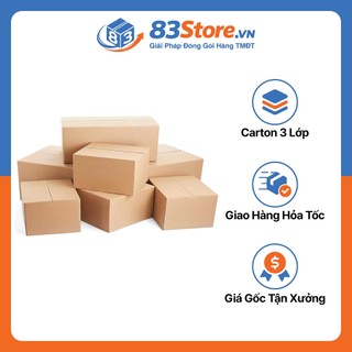 Combo 50 Hộp 3 Lớp Sóng C - Thùng Carton 83Store Đóng Hàng Cứng Cáp, Mỹ Phẩm, Phụ Kiện