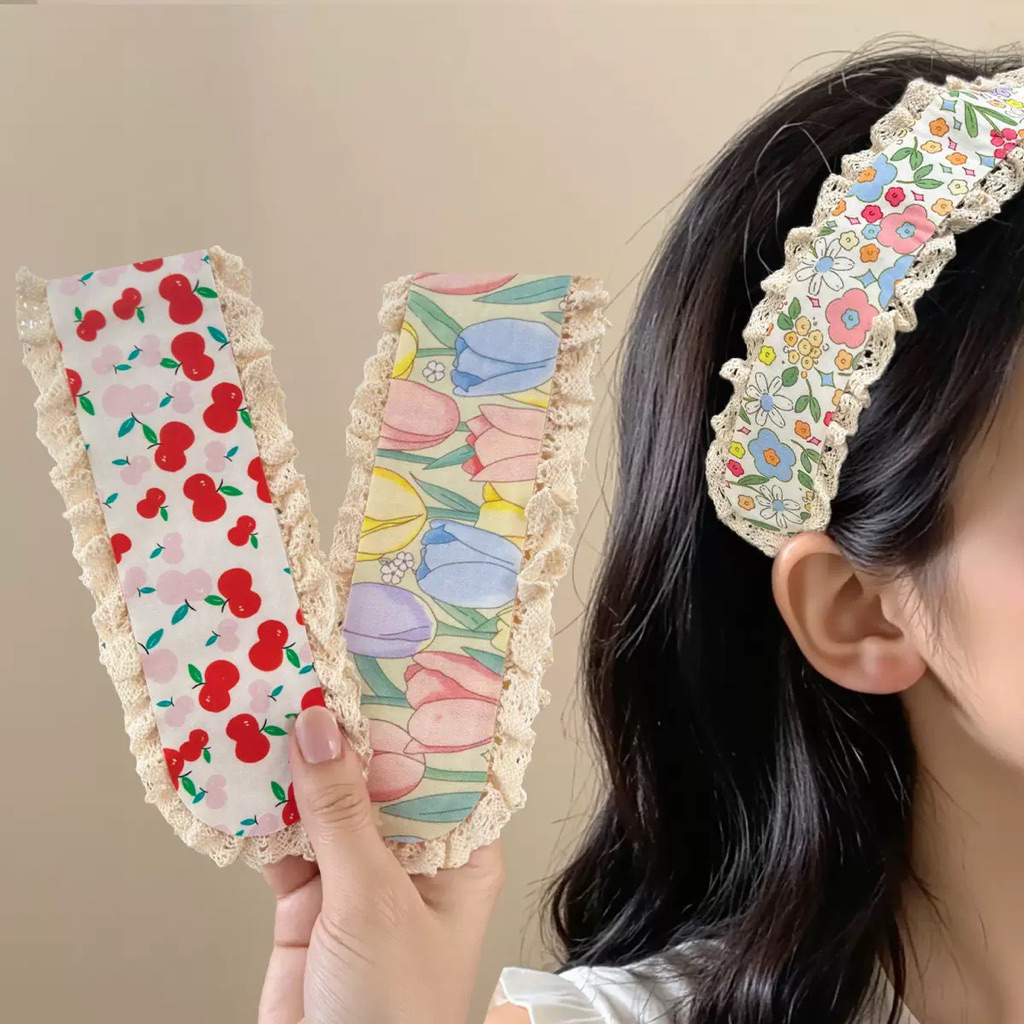 Băng đô dán tóc mái hoạ tiết dễ thương, miếng dán tóc loại dài - Phụ kiện tóc nữ
