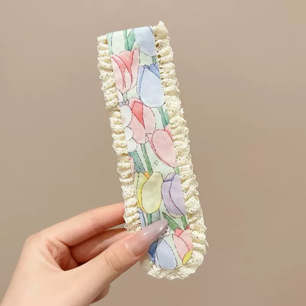 Băng đô dán tóc mái hoạ tiết dễ thương, miếng dán tóc loại dài - Phụ kiện tóc nữ