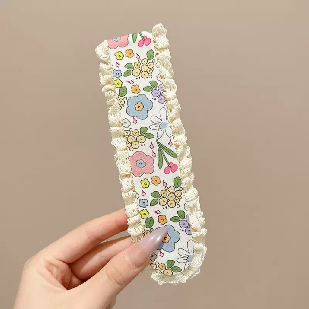 Băng đô dán tóc mái hoạ tiết dễ thương, miếng dán tóc loại dài - Phụ kiện tóc nữ
