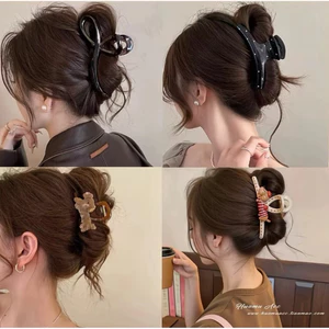 Kẹp tóc càng cua cỡ lớn, kẹp cá mập họa tiết dễ thương cho nữ