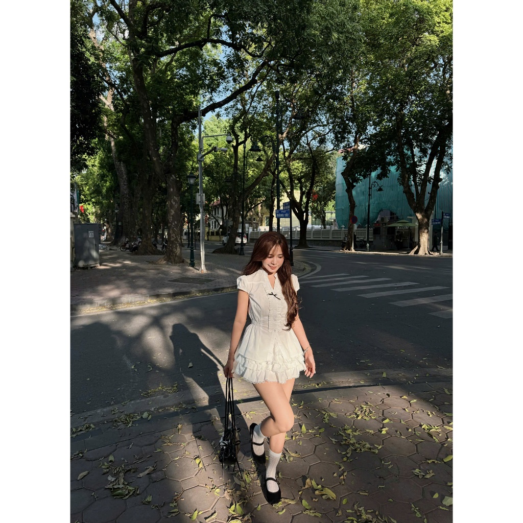 Liz Top (TSW) Áo thô cổ trụ chiết eo đính nơ Nữ the.sweaterweather