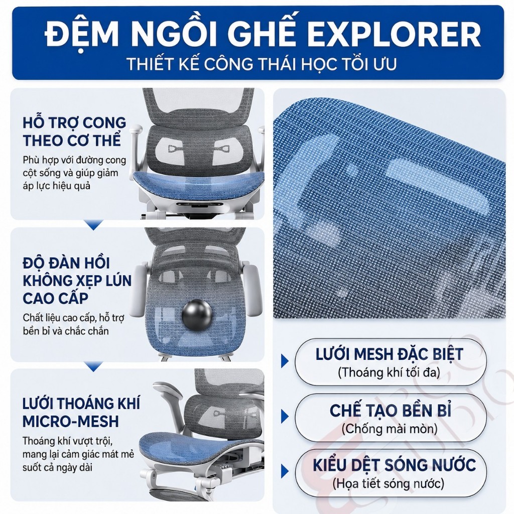 ERGO Ghế văn phòng cao cấp phòng Tựa lưng tự động Đệm lưới thoáng khí Thiết kế hiện đại cao cấp | BigBuy360 - bigbuy360.vn